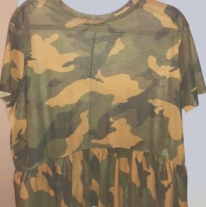 ZARA Camo Blouse